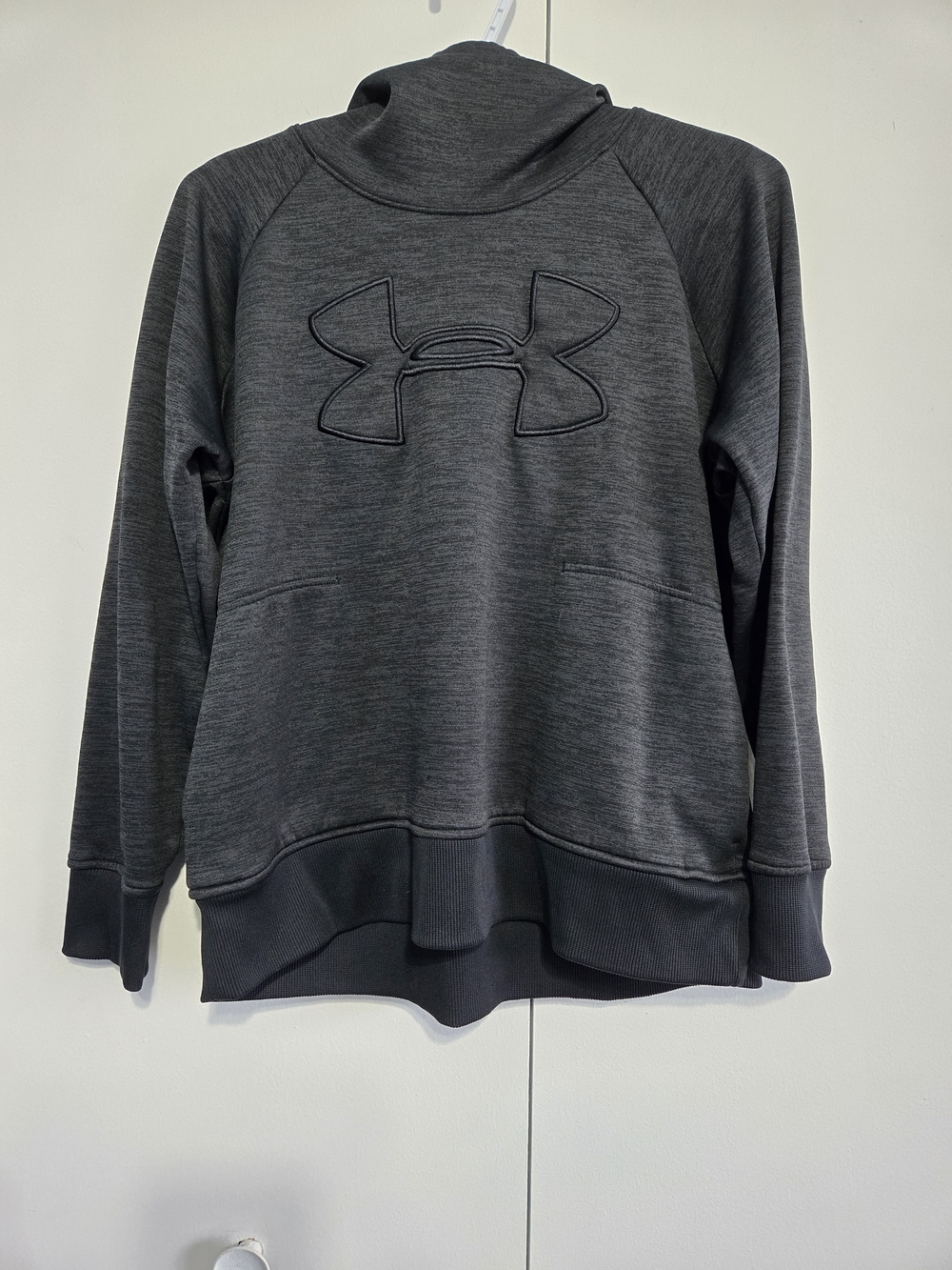 Under Armour ColdGear Hoodie Womens Large Black Logo Pullover‎ Athletic